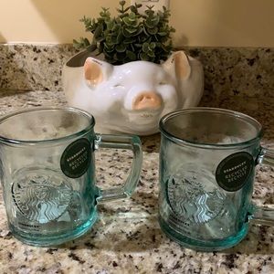 Starbucks 12oz cold brew recycled glass mugs!🤩♻️